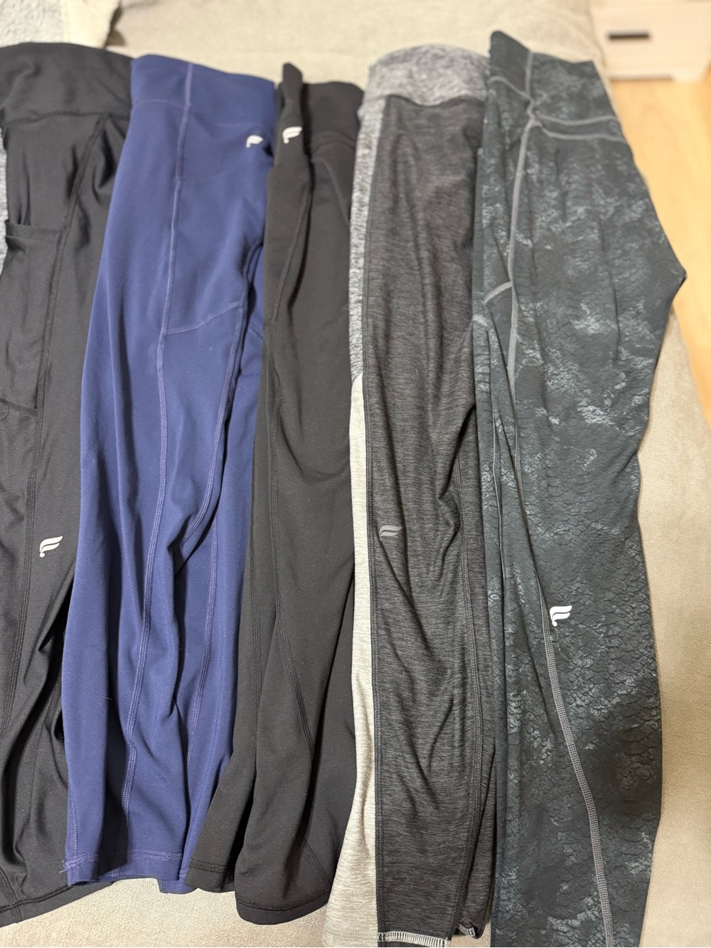 Fabletics Black, Gray & Navy Athletic Leggings Bundle - Picture 3 of 3